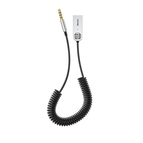 ΑΝΤΑΠΤΟΡΑΣ AUDIO BLUETOOTH 5.0 ΑΠΟ USB ΣΕ AUX ΜΑΥΡΟ ΣΠΙΡΑΛ AMIO - 1 τεμ. 