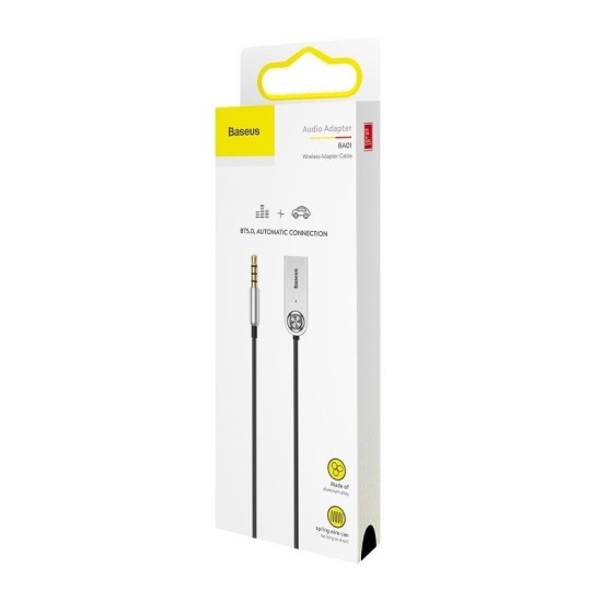 ΑΝΤΑΠΤΟΡΑΣ AUDIO BLUETOOTH 5.0 ΑΠΟ USB ΣΕ AUX ΜΑΥΡΟ ΣΠΙΡΑΛ AMIO - 1 τεμ. 
