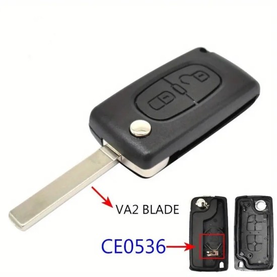 ΑΝΤΑΛΛΑΚΤΙΚΟ ΚΛΕΙΔΙ ΓΙΑ CITROEN C3/C4 PICASSO ΑΝΤΑΛΛ.ΚΛΕΙΔΙ ΜΕ ΚΑΛΥΜΜΑ 2 ΚΟΥΜΠΙΩΝ/ ΛΑΜΑ VA2 (ΧΩΡΙΣ ΥΠΟΣΤΗΡΙΞΗ ΜΠΑΤΑΡΙΑΣ) ΧΩΡΙΣ ΚΛΕΙΔΙ DGA - 1 ΤΕΜ. 