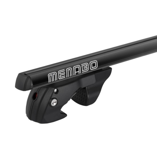 MENABO ΜΠΑΡΕΣ ΟΡΟΦΗΣ ΑΛΟΥΜΙΝΙΟΥ SHERMAN BLACK 120 cm ΣΕ ΜΑΥΡΟ ΧΡΩΜΑ ΓΙΑ Cadillac BLS 5 doors 2006>2010 ΜΕ RAISED RAILS (Παράλληλες Μπάρες με Κενό) - 2 ΤΕΜ. (12280/MB)