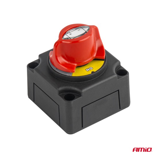 ΔΙΑΚΟΠΤΗΣ POWER-OFF ΜΠΑΤΑΡΙΑΣ ΣΕ ΒΑΣΗ 12-48V 300A  ΜΑΥΡΟ/ΚΟΚΚΙΝΟ AMIO - 1 Τεμ. Controllers