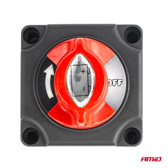 ΔΙΑΚΟΠΤΗΣ POWER-OFF ΜΠΑΤΑΡΙΑΣ ΣΕ ΒΑΣΗ 12-48V 300A  ΜΑΥΡΟ/ΚΟΚΚΙΝΟ AMIO - 1 Τεμ. Controllers