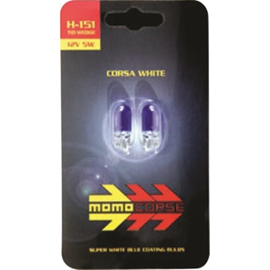 ΛΑΜΠΑ H151 5W T10 ΧΩΡΙΣ ΚΑΛΥΚΑ SUPER WHITE 2ΤΜΧ MOMO