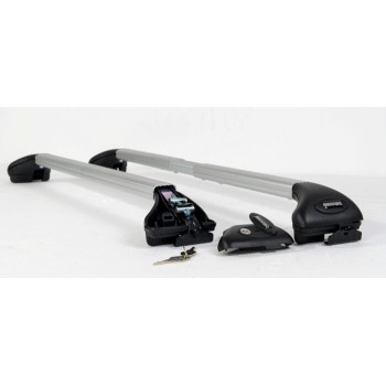 MENABO ΠΤΥΣΣΟΜΕΝΕΣ ΜΠΑΡΕΣ ΟΡΟΦΗΣ ΑΛΟΥΜΙΝΙΟΥ ARIETE 81.5-119.5 cm ΣΕ ΑΣΗΜΙ ΧΡΩΜΑ ΓΙΑ EVO Evo 6 5 doors 2018>2022 ΜΕ FLUSH RAILS 5.5 cm max - 2 ΤΕΜ. (12060/MB)