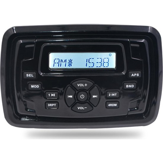HASDA MP3 PLAYER 155X105mm - 12V - 4X45W ΜΕ ΡΑΔΙΟΦΩΝΟ/USB/BLUETOOTH (ΑΔΙΑΒΡΟΧΟ/ΜΑΥΡΟ) 