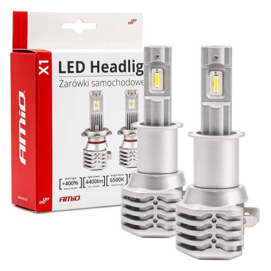 ΛΑΜΠΕΣ LED H3 10-16V 40W 6.500K 4400lm  (ΨΥΚΤΡΑ) X1 AMIO - 2ΤΕΜ. Λάμπες