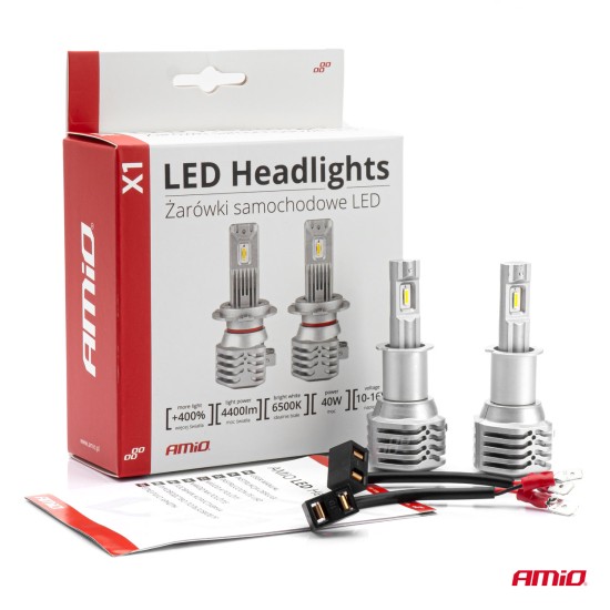 ΛΑΜΠΕΣ LED H3 10-16V 40W 6.500K 4400lm  (ΨΥΚΤΡΑ) X1 AMIO - 2ΤΕΜ. Λάμπες