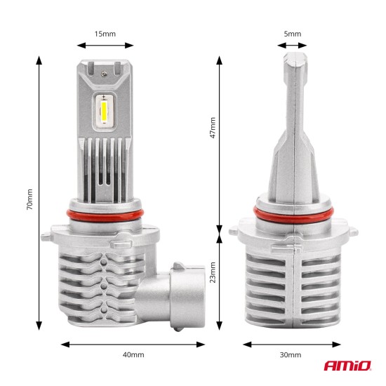ΛΑΜΠΕΣ LED HΒ3 10-16V 40W 6.500K 4400lm  (ΨΥΚΤΡΑ) X1 SERIES AMIO - 2ΤΕΜ. Λάμπες