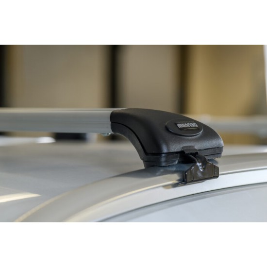 MENABO ΠΤΥΣΣΟΜΕΝΕΣ ΜΠΑΡΕΣ ΟΡΟΦΗΣ ΑΛΟΥΜΙΝΙΟΥ ARIETE 81.5-119.5 cm ΣΕ ΑΣΗΜΙ ΧΡΩΜΑ ΓΙΑ Lexus RX (AL20) 5 doors 2015> ΜΕ FLUSH RAILS 5.5 cm max - 2 ΤΕΜ. (12060/MB)