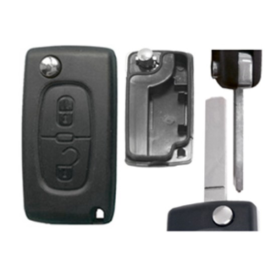 ΑΝΤΑΛΛΑΚΤΙΚΟ ΚΛΕΙΔΙ ΓΙΑ PEUGEOT 307/ PARTNER ΑΝΤΑΛΛΑΚΤΙΚΟ ΚΛΕΙΔΙ ΜΕ ΚΑΛΥΜΜΑ 2 ΚΟΥΜΠΙΩΝ/ΛΑΜΑ VA2 (ΧΩΡΙΣ ΥΠΟΣΤΗΡΙΞΗ ΜΠΑΤΑΡΙΑΣ) ΧΩΡΙΣ ΚΛΕΙΔΙ DGA - 1 ΤΕΜ.