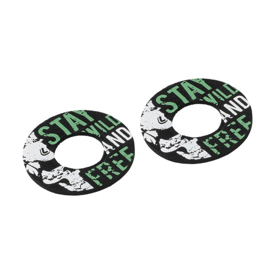 ΧΕΡΟΥΛΙΑ MOTO DONUT OFF-ROAD ΜΑΥΡΑ/ΠΡΑΣΙΝΑ 22MM+25MM 12CM 2ΤΕΜ Χερούλια