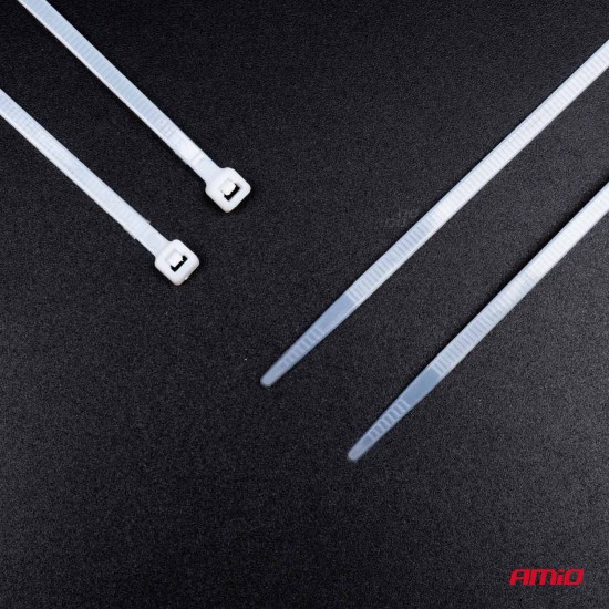 ΔΕΜΑΤΙΚΑ/ΔΕΤΙΚΑ ΚΑΛΩΔΙΩΝ TIE WRAP (ΤΑΙΡΑΠ) 2.5 x 150mm (ΛΕΥΚΟ)  ΑΜΙΟ - 100 ΤΕΜ. Δετικά Ταινίες