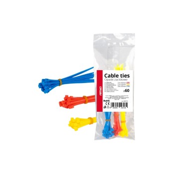 ΔΕΜΑΤΙΚΑ/ΔΕΤΙΚΑ ΚΑΛΩΔΙΩΝ TIE WRAP(ΤΑΙΡΑΠ) 2.5x100mm/2.5x150mm/3.6x100mm (ΔΙΑΦΟΡΑ ΧΡΩΜΑΤΑ)ΣΕΤ ΑΜΙΟ - 60 ΤΕΜ.