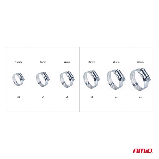 ΚΟΛΙΕΔΕΣ ΣΦΙΓΚΤΗΡΕΣ - ΔΙΑΦΟΡΑ ΜΕΓΕΘΗ ΑΤΣΑΛΙΝΟΙ AMIO - 34 τεμ. 