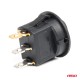 ΔΙΑΚΟΠΤΗΣ 12V ON/OFF ΣΤΡΟΓΓΥΛΟΣ ΜΕ 3 ΕΠΑΦΕΣ ΚΙΤΡΙΝΟ LED AMIO - 1 τεμ. Διακόπτες Ρελέ