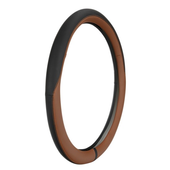 ΚΑΛΥΜΜΑ ΤΙΜΟΝΙΟΥ ΦΟΡΤΗΓΟΥ CLUB BONDED LEATHER&SKEENTEX ΔΕΡΜΑΤΙΝΗ ΜΑΥΡΟ/ΚΑΦΕ (M) 44-46cm 1ΤΕΜ. LAMPA