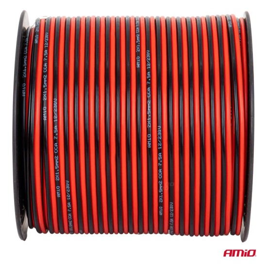 Amio - Δίδυμο Καλώδιο Ηχείων CCA 2×1,5mm² 100m - 1 τεμ. (04459/AM) Amio - Δίδυμο Καλώδιο Ηχείων CCA 2×1,5mm² 100m - 1 τεμ. (04459/AM)