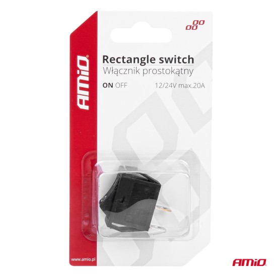 ΔΙΑΚΟΠΤΗΣ ON/OFF  2 ΕΠΑΦΩΝ 12V 20A 10mm x 26mm ΜΑΥΡΟΣ  ΑΜΙΟ - 1 ΤΕΜ. Διεθνείς Διακόπτες