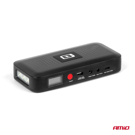 ΕΚΚΙΝΗΤΗΣ ΜΠΑΤΑΡΙΑΣ - STARTER POWERBANK 12V 4000mAh 800A  ΜΕ ΟΘΟΝΗ LCD & ΑΣΥΡΜΑΤΗ ΦΟΡΤΙΣΗ ΑΜΙΟ - 1 τεμ. Εκκινητές Μπαταρίας