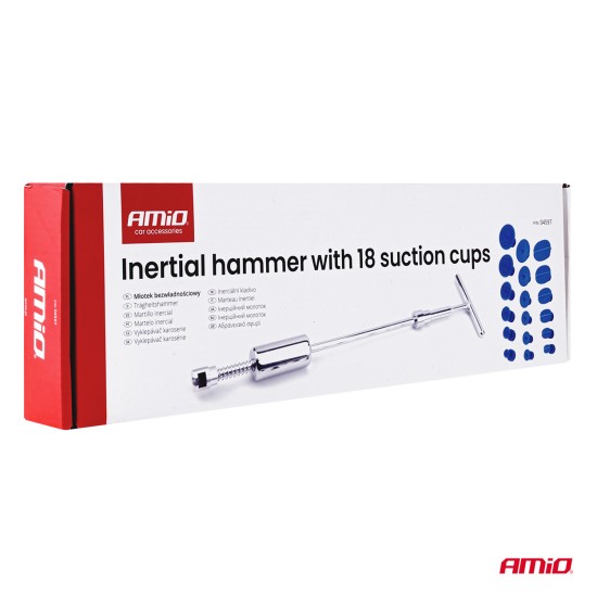 Amio - Kit Επισκευής Λαμαρίνας από Λακούβες (Αμάξωμα Οχήματος) τύπου Inertial Hammer με 18 Αντάπτορες για Επιβατικά Αυτοκίνητα - 1 σετ (04597/AM) Amio - Kit Επισκευής Λαμαρίνας από Λακούβες (Αμάξωμα Οχήματος) τύπου Inertial Hammer με 18 Αντάπτορες για Επιβατικά Αυτοκίνητα - 1 σετ (04597/AM)