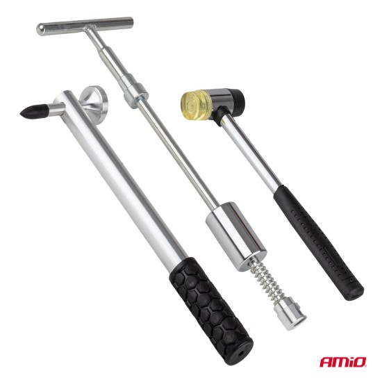 Amio - Kit Επισκευής Λαμαρίνας από Λακούβες (Αμάξωμα Οχήματος) DIY Dent+Ding Repair Kit Μεγάλο σε Σάκο για Επιβατικά Αυτοκίνητα - 1 σετ (04600/AM)