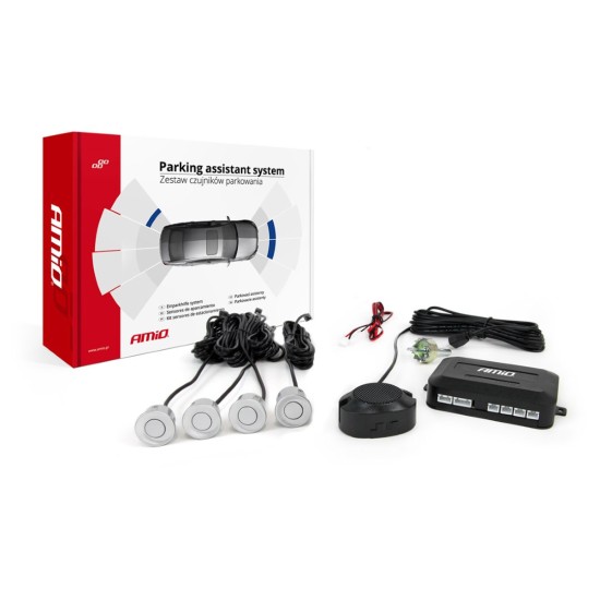 ΣΥΣΤΗΜΑ ΠΑΡΚΑΡΙΣΜΑΤΟΣ ΜΕ 4 ΑΣΗΜΙ ΑΙΣΘΗΤΗΡΕΣ 22 MM ΚΑΙ BUZZER AMiO - 1 ΤΕΜ. 