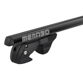 MENABO ΜΠΑΡΕΣ ΟΡΟΦΗΣ ΑΛΟΥΜΙΝΙΟΥ SHERMAN BLACK 120 cm ΣΕ ΜΑΥΡΟ ΧΡΩΜΑ ΓΙΑ Honda CR-V I 5 doors 1996>2002 ΜΕ RAISED RAILS (Παράλληλες Μπάρες με Κενό) - 2 ΤΕΜ. (12280/MB)