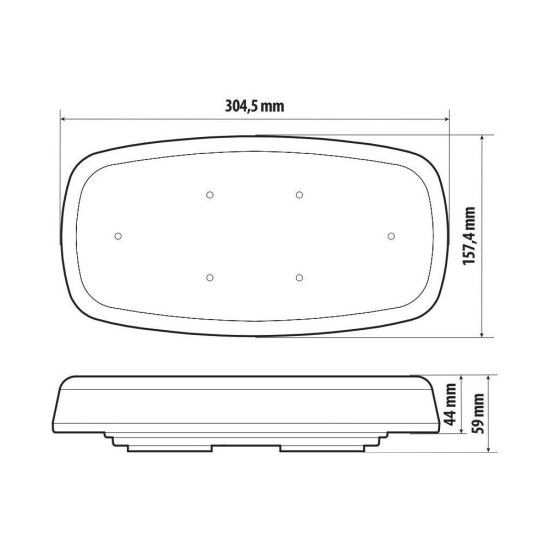 ΦΑΡΟΣ/ΣΤΡΟΜΠΟ MINI BAR 12/24V 38W 84LED ΠΟΡΤΟΚΑΛΙ 7 ΧΡΗΣΕΩΝ ΜΕ ΦΙΣ ΑΝΑΠΤΗΡΑ ΜΑΓΝΗΤΙΚΟ 304,5x157,4mm Φάροι LED