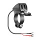 Αδιάβροχος Φορτιστής Κινητού Trek 12/24V 30W 5400mA της σειράς Optiline με 2 θύρες USB Type A, Καλώδιο 150 cm, Ακροδέκτες, Ασφάλεια Smart Chip, Αδιαβροχοποίηση IP66, συμβατό με Βάσεις Στήριξης, Θήκες ή Αντάπτορες Κινητού Optiline 