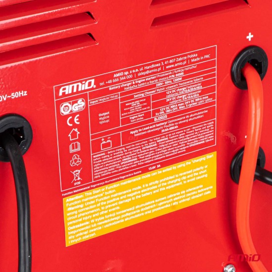 Amio - ΕΚΚΙΝΗΤΗΣ /ΦΟΡΤΙΣΤΗΣ ΜΠΑΤΑΡΙΑΣ 40A (300A STARTER) 12/24V ΓΙΑ ΜΠΑΤΑΡΙΕΣ 20-600Ah - AMIO (04500/AM)