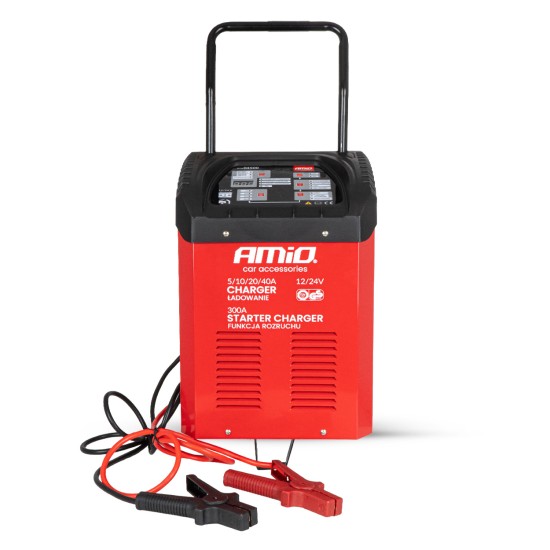 Amio - ΕΚΚΙΝΗΤΗΣ /ΦΟΡΤΙΣΤΗΣ ΜΠΑΤΑΡΙΑΣ 40A (300A STARTER) 12/24V ΓΙΑ ΜΠΑΤΑΡΙΕΣ 20-600Ah - AMIO (04500/AM)