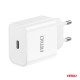 ΦΟΡΤΙΣΤΗΣ ΚΙΝΗΤΟY ΟΙΚΙΑΚΗ ΠΡΙΖΑ 1ΘΥΡΑ USB-C 20W 5V/3AQC ΛΕΥΚΟΣ  ΑΜΙΟ - 1 ΤΕΜ. 