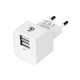 ΦΟΡΤΙΣΤΗΣ ME OIKIAKH ΠΡΙΖΑ 220/240V 12W 2400mA ΜΕ 2 ΘΥΡΕΣ USB (A+A) LAMPA - 1 ΤΕΜ 