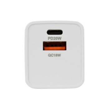 ΦΟΡΤΙΣΤΗΣ ME OIKIAKH ΠΡΙΖΑ 220/240V 20W  ΜΕ 2 ΘΥΡΕΣ USB (A+C) LAMPA - 1 ΤΕΜ.