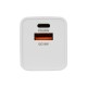 ΦΟΡΤΙΣΤΗΣ ME OIKIAKH ΠΡΙΖΑ 220/240V 20W  ΜΕ 2 ΘΥΡΕΣ USB (A+C) LAMPA - 1 ΤΕΜ. 