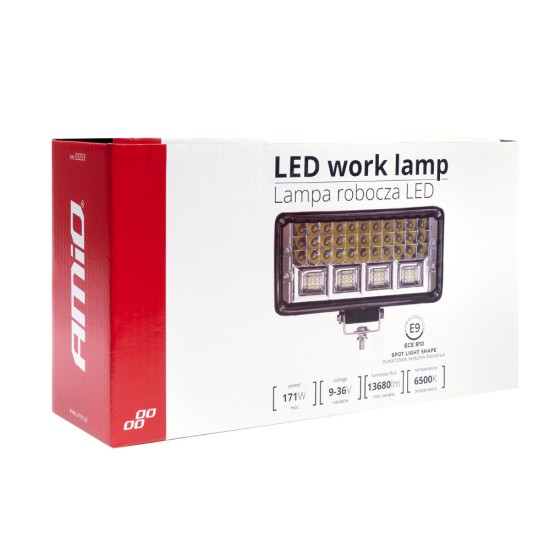 ΠΡΟΒΟΛΕΑΣ ΕΡΓΑΣΙΑΣ WORKING LAMP 57xSMD 171W 9-36V 13.680lm 6.500K  230x110x60mm AWL42 ΑMiO - 1 TEM. Φορητές Λάμπες Εργασίας LED