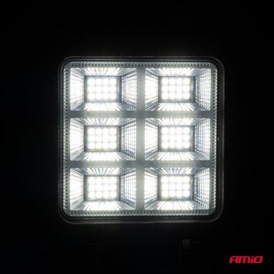 ΠΡΟΒΟΛΕΑΣ ΕΡΓΑΣΙΑΣ ΤΕΤΡΑΓΩΝΟΣ LED 69W 9-36V 7.200lm 6.500K AWL60 AMIO - 1 ΤΕΜ. Φώτα Εργασίας LED