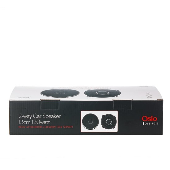 ΗΧΕΙΑ 2 ΔΡΟΜΩΝ 5,25inc 130mm ΣΤΡΟΓΓΥΛΑ 120W 86dB OSIO - 2 ΤΕΜ. Ηχεία