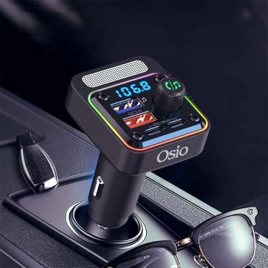 FM TRANSMITTER ΑΝΑΠΤΗΡΑ 12V ΜΕ BLUETOOTH OFT-4260BT ΦΟΡΤΙΣΤΗ USB TYPE-A + USB TYPE-C OSIO 