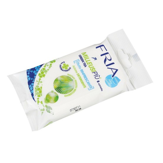 ΥΓΡΑ ΜΑΝΤΗΛΑΚΙΑ ΧΕΡΙΩΝ ΑΝΤΙΒΑΚΤΗΡΙΑΚΑ ΜΕ ΠΡΑΣΙΝΟ ΤΣΑΙ FRIA  LAMPA - 8 TEM. 