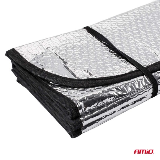 ΗΛΙΟΠΡΟΣΤΑΣΙΑ ΕΣΩΤΕΡΙΚΗ ΑΣΗΜΙ ΑΦΡΟΥ ΜΕ ΒΕΝΤΟΥΖΕΣ 130x60cm AMIO - 1 ΤΕΜ. Ηλιοπροστασίες Παρ Μπριζ