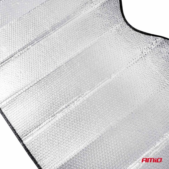 ΗΛΙΟΠΡΟΣΤΑΣΙΑ ΕΣΩΤΕΡΙΚΗ ΑΣΗΜΙ ΑΦΡΟΥ ΜΕ ΒΕΝΤΟΥΖΕΣ 130x60cm AMIO - 1 ΤΕΜ. Ηλιοπροστασίες Παρ Μπριζ