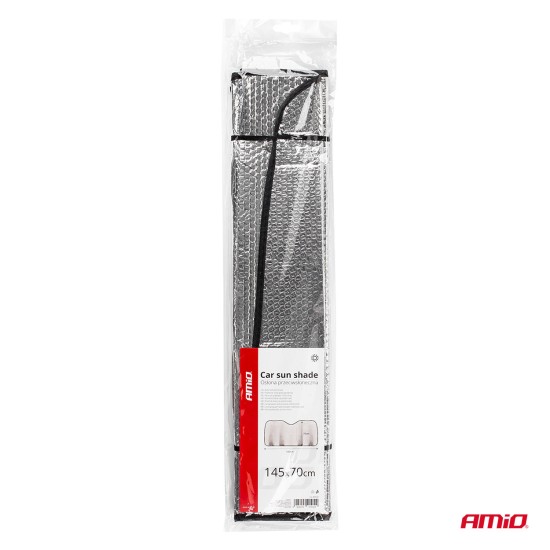 ΗΛΙΟΠΡΟΣΤΑΣΙΑ ΕΣΩΤΕΡΙΚΗ ΑΣΗΜΙ ΑΦΡΟΥ ΜΕ ΒΕΝΤΟΥΖΕΣ 130x60cm AMIO - 1 ΤΕΜ. Ηλιοπροστασίες Παρ Μπριζ