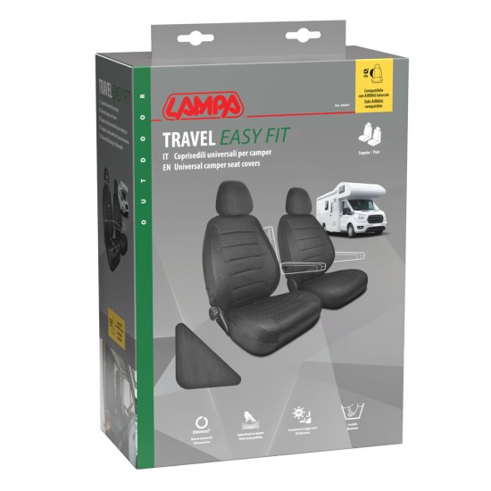 ΚΑΛΥΜΜΑΤΑ ΚΑΘΙΣΜΑΤΩΝ TRAVEL EASY FIT ΓΙΑ ΤΡΟΧΟΣΠΙΤΟ ΣΕ ΜΑΥΡΟ ΧΡΩΜΑ ΜΕ ΠΛΕΞΗ ΖΑΚΑΡ 2ΤΕΜ. Καλύμματα Καθισμάτων