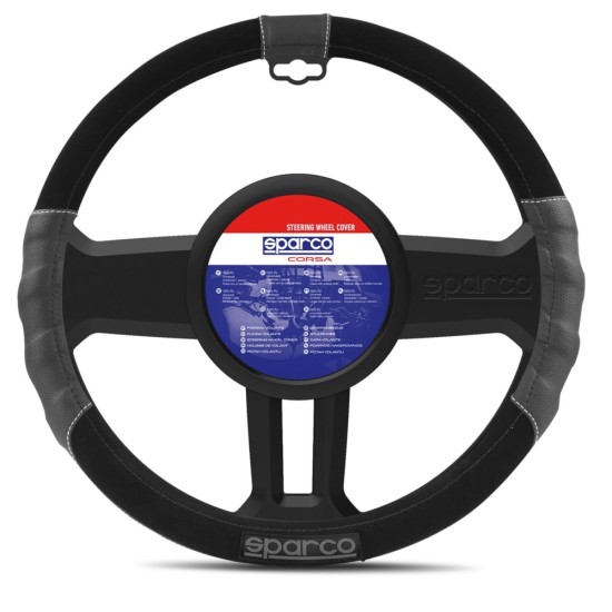 ΚΑΛΥΜΜΑ ΤΙΜΟΝΙΟΥ SPORT LINE ΜΑΥΡΟ SPARCO - 1 ΤΕΜ. Καλύμματα Τιμονιού