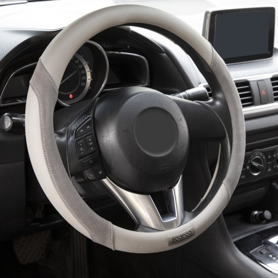 ΚΑΛΥΜΜΑ ΤΙΜΟΝΙΟΥ SUEDE - ΣΥΝΘΕΤΙΚΟ ΓΚΡΙ 1ΤΜΧ SPARCO Καλύμματα Τιμονιού
