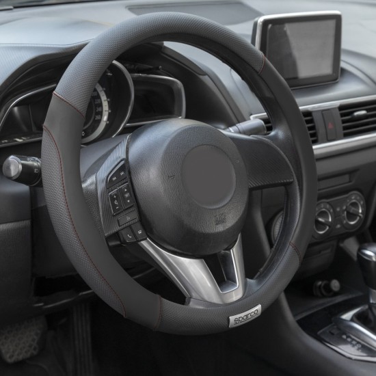 ΚΑΛΥΜΜΑ ΤΙΜΟΝΙΟΥ ΜΑΥΡΟ-ΜΑΥΡΟ SPARCO - 1 ΤΕΜ. Καλύμματα Τιμονιού