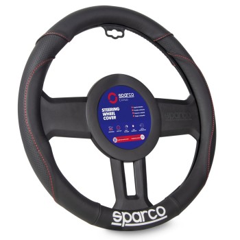 ΚΑΛΥΜΜΑ ΤΙΜΟΝΙΟΥ ΜΑΥΡΟ ΔΕΡΜΑ D38CM 1ΤΜΧ SPARCO