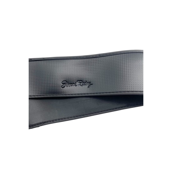 ΚΑΛΥΜΜΑ ΤΙΜΟΝΙΟΥ ΦΟΡΕΤΟ ΜΑΥΡΟ ΟΙΚΟΛΟΓΙΚΟ ΔΕΡΜΑ CARBON LOOK ΜΕ ΦΑΡΔΟΣ 80mm 37-39cm SIMONI RACING  - 1 τεμ. Καλύμματα Τιμονιού