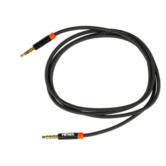 ΚΑΛΩΔΙΟ ΣΥΝΔΕΣΗΣ AUX MINI JACK>JACK 3,5mm 100cm ΑMiO - 1 TEM. 